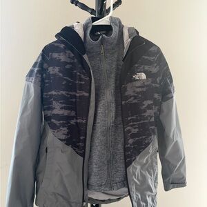 The North Face Gray & Black 3-in-1 Layered Jacket